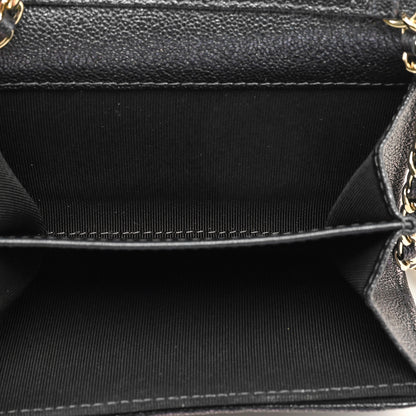 Chanel Iridescent Caviar Quilted Flap Card Holder On Chain Black 5 of 7