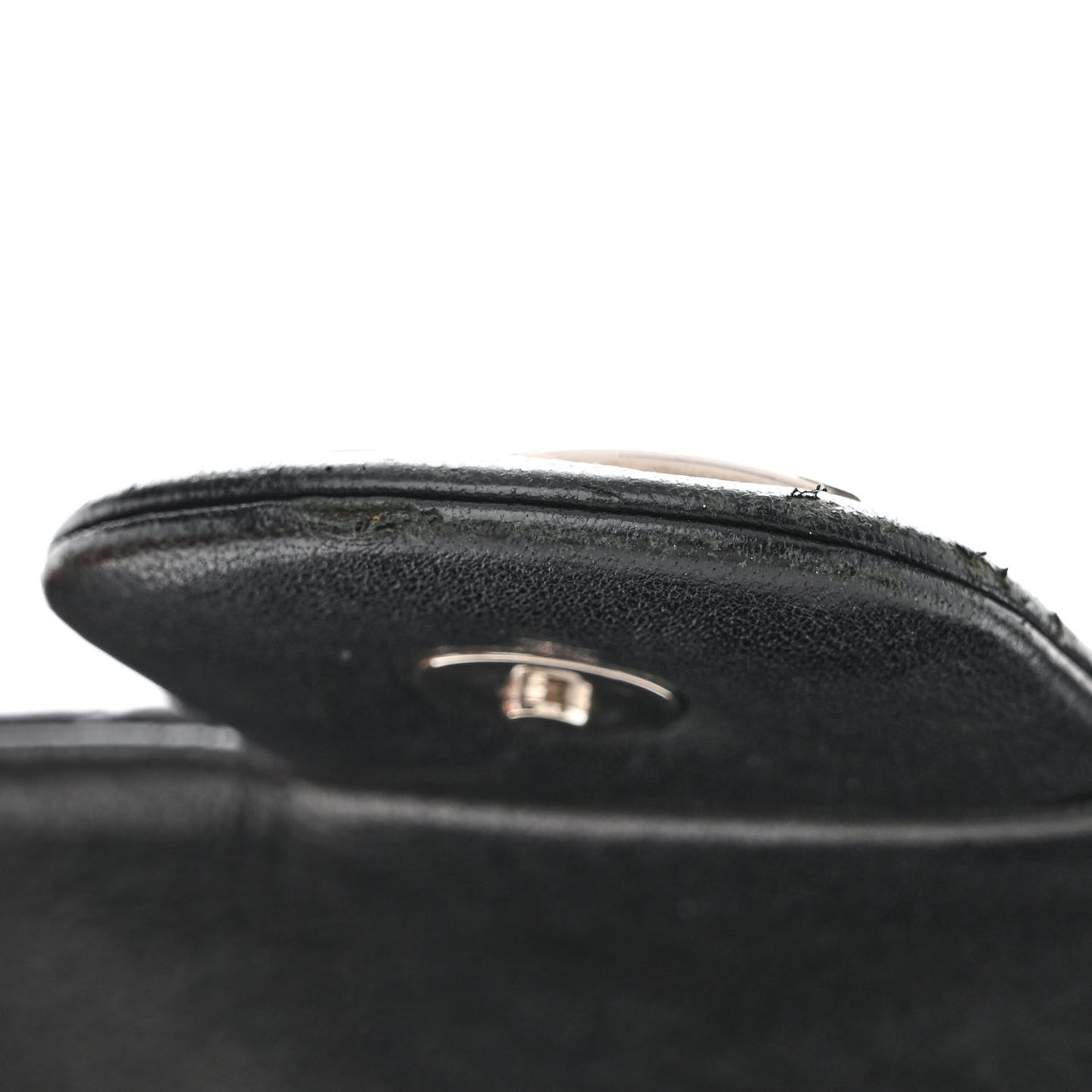 Washed Lambskin Quilted Large Chain Around Messenger Black