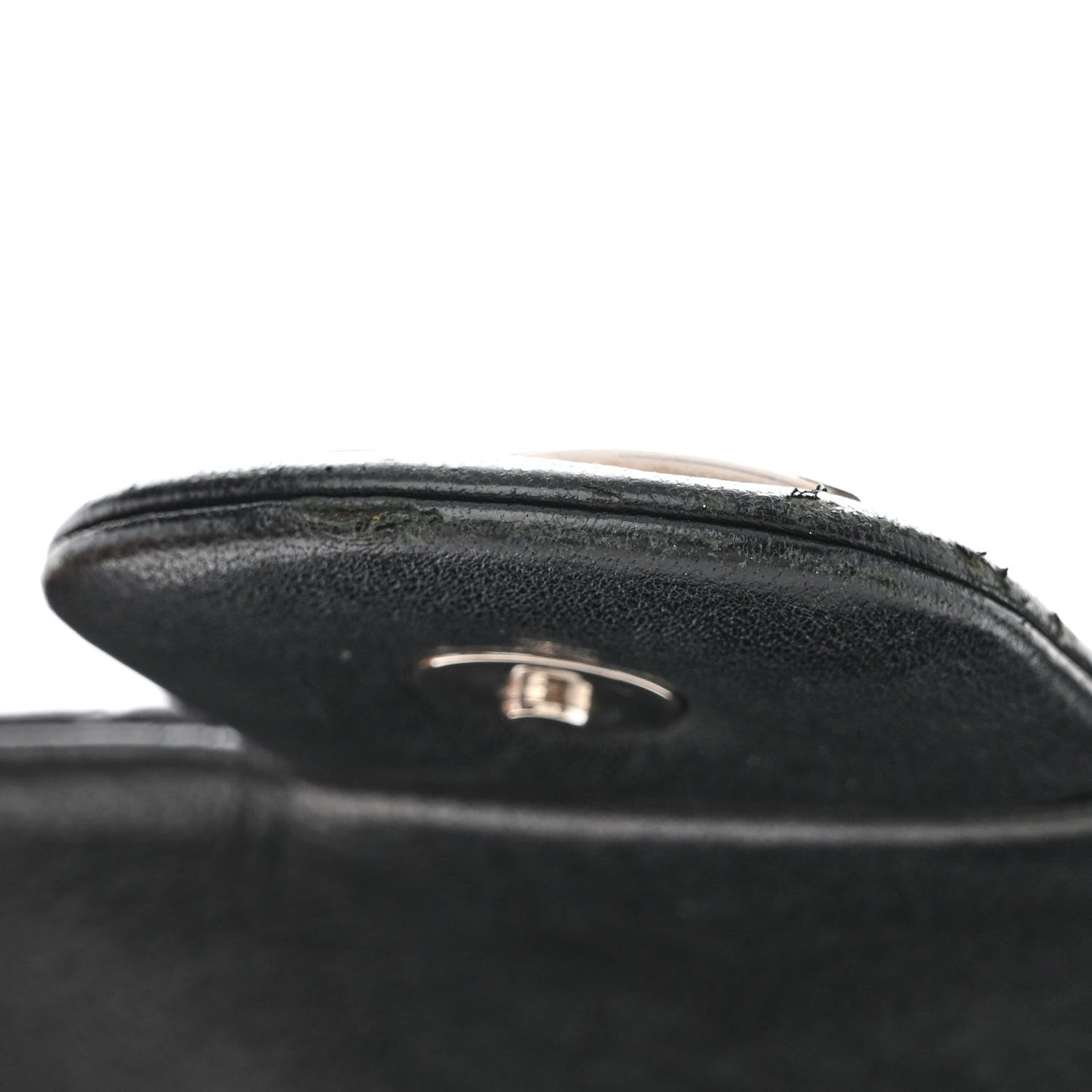 Chanel Washed Lambskin Quilted Large Chain Around Messenger Black 11 of 11