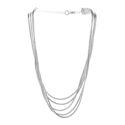 John Hardy Sterling Silver Classic Chain Bib Necklace 3 of 5