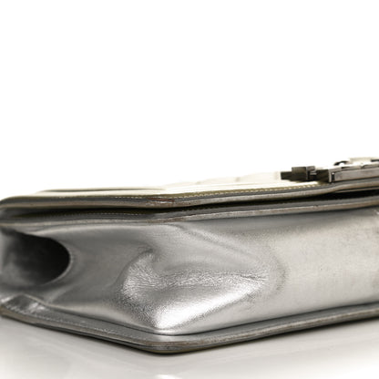 Chanel Metallic Patent Calfskin Quilted Medium Boy Flap Silver 8 of 9