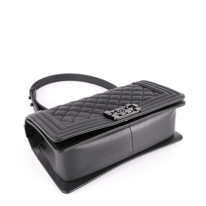 Chanel Caviar Quilted Medium Boy Flap So Black 5 of 8