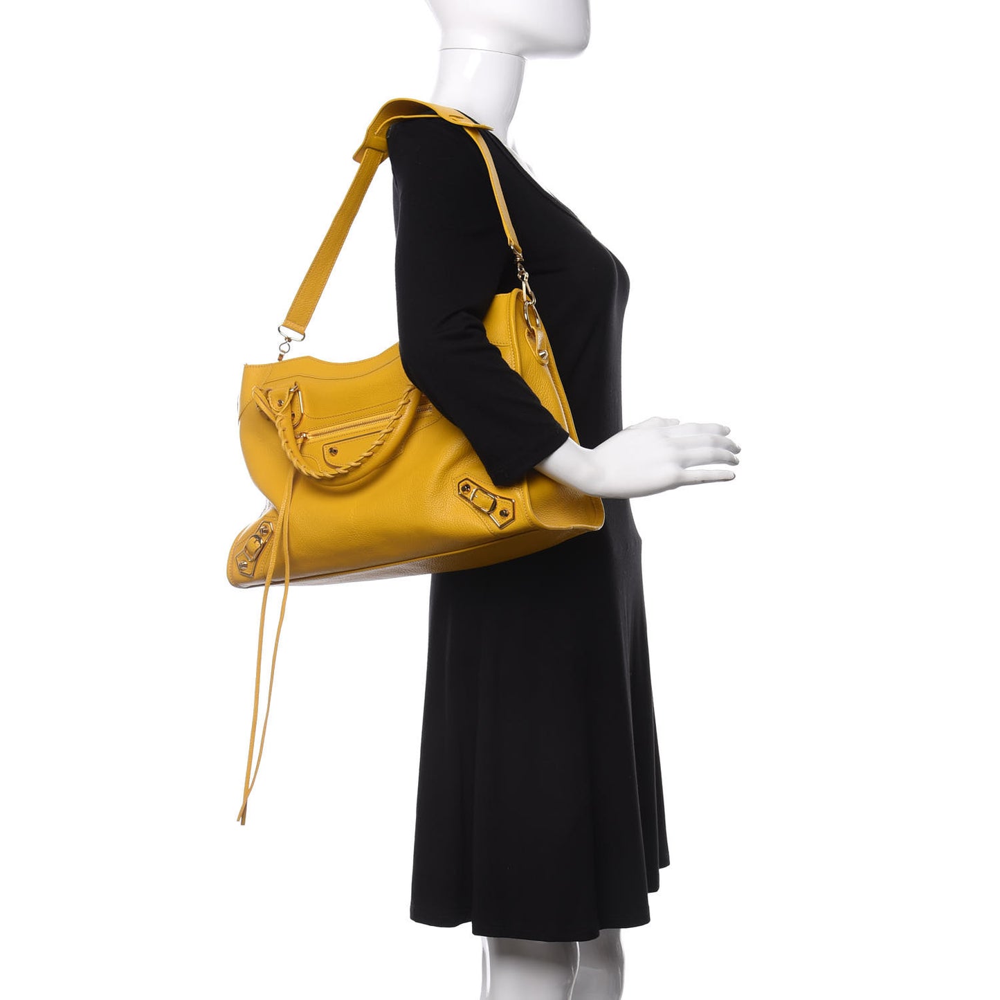 Chevre Gold Metallic Edge Hardware City Jaune Epi