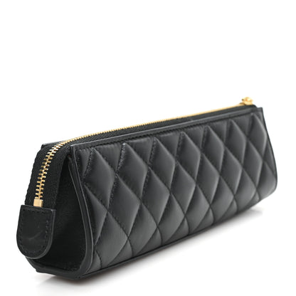 Chanel Lambskin Quilted Pouch Black 3 of 8