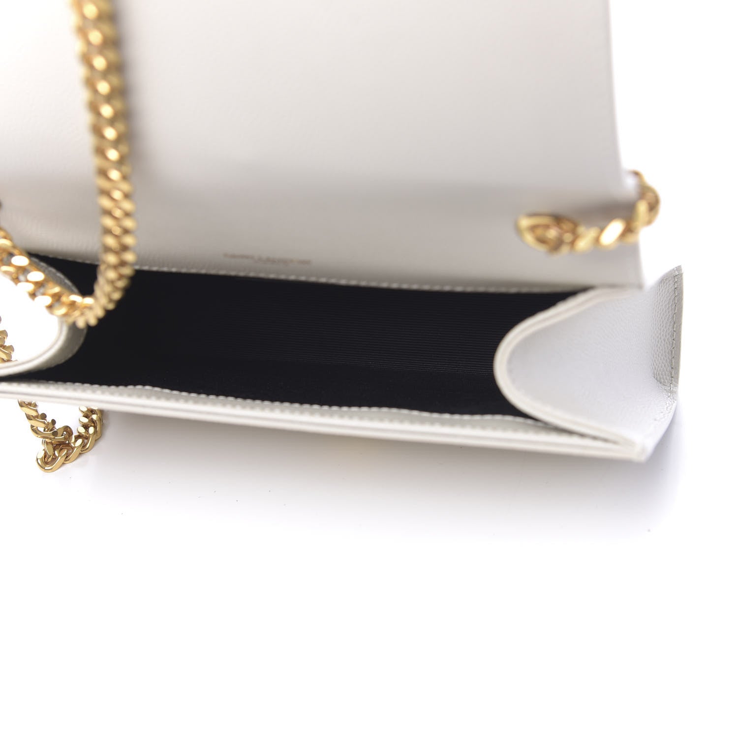 Saint Laurent Grain De Poudre Small Classic Monogram Kate Tassel Satchel Blanc Vintage 5 of 9