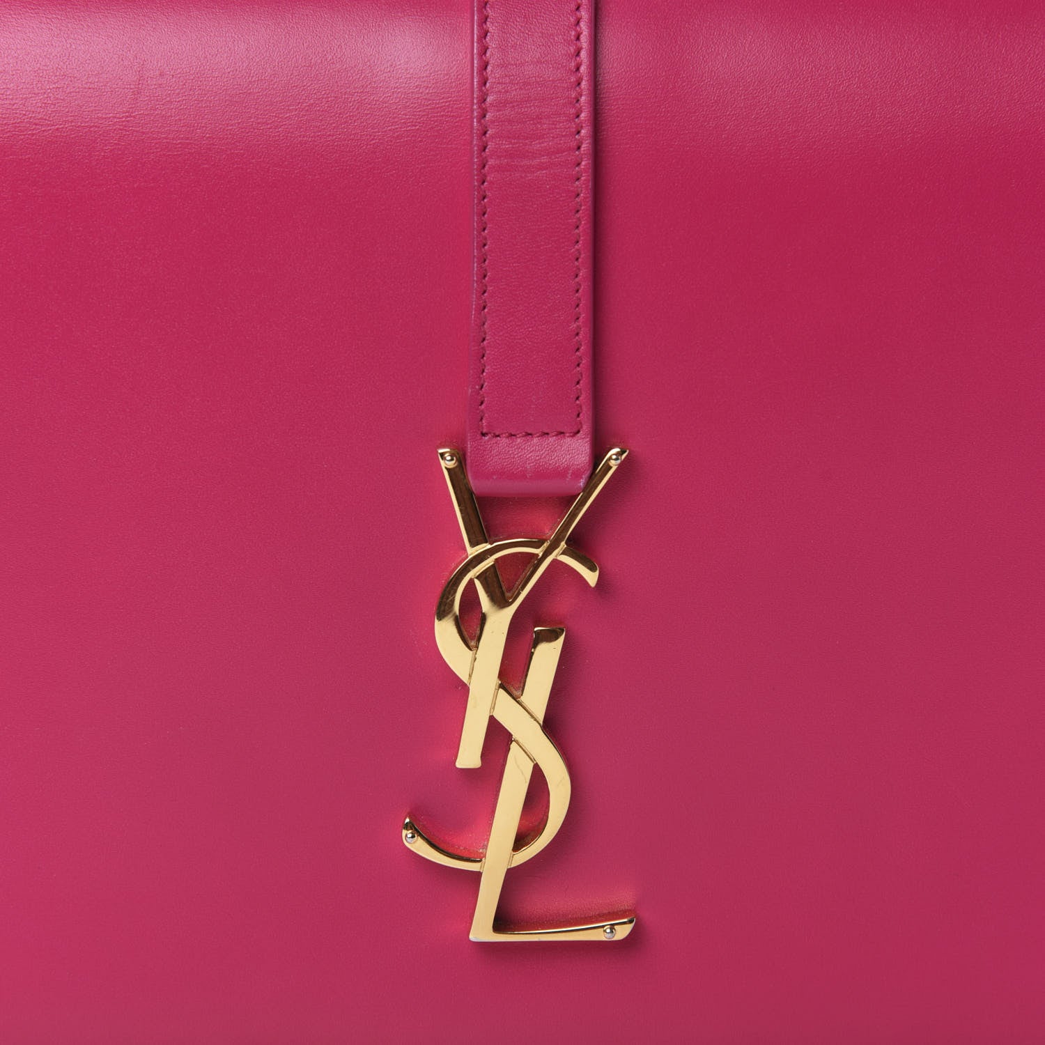 Saint Laurent Smooth Calfskin Medium Classic Monogram Universite Bag Fuchsia 10 of 10