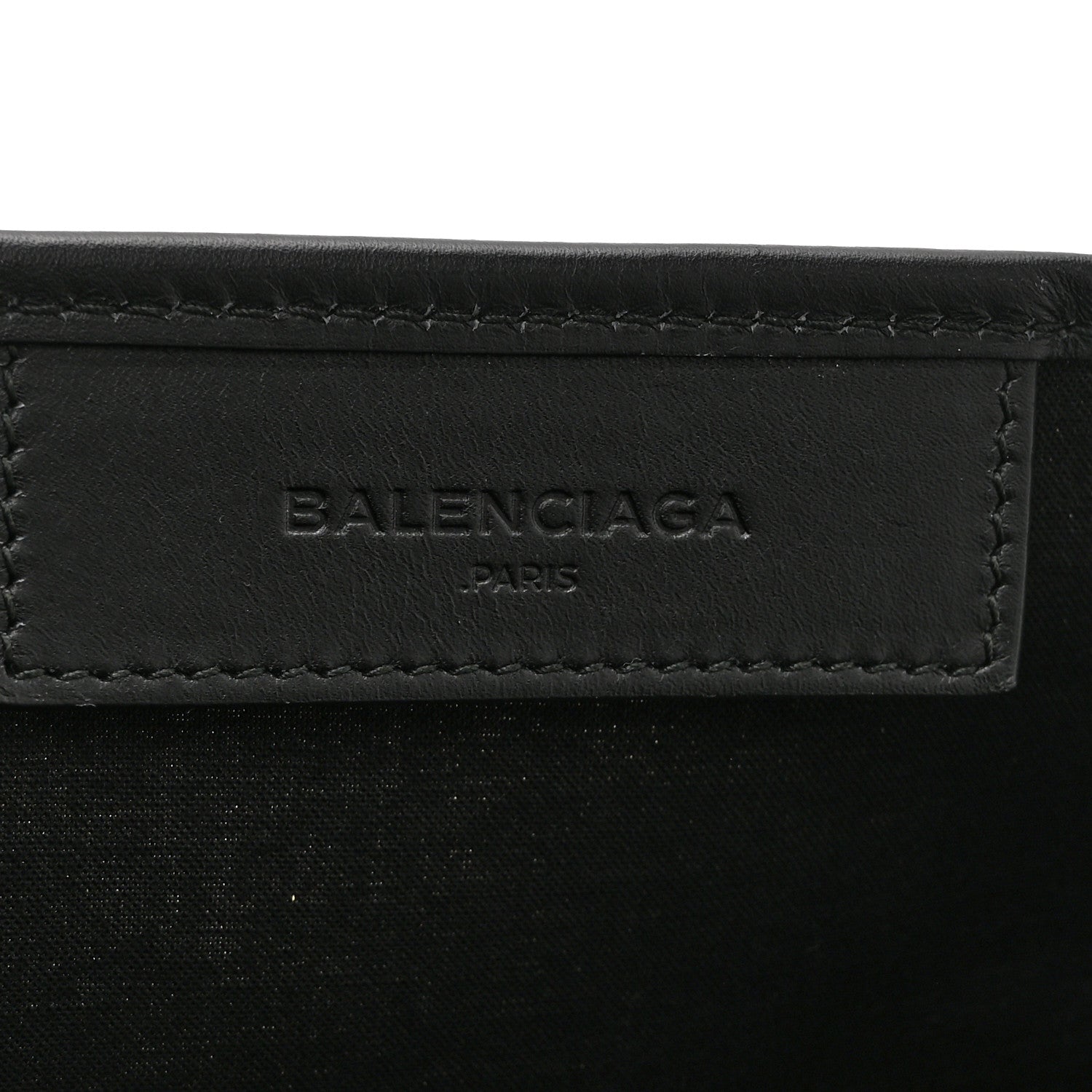 Balenciaga Cotton Canvas Satin Calfskin S Navy Cabas Natural Black 7 of 11