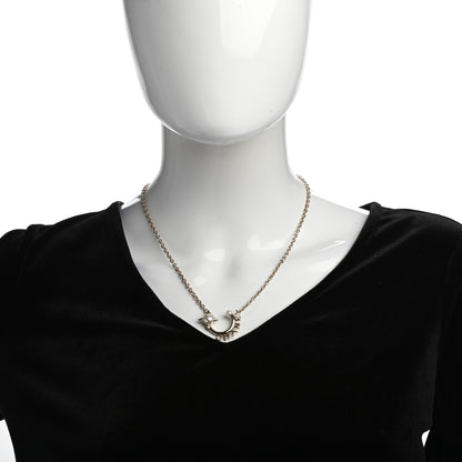 Chanel Pearl Logo Necklace Gold 2 of 5