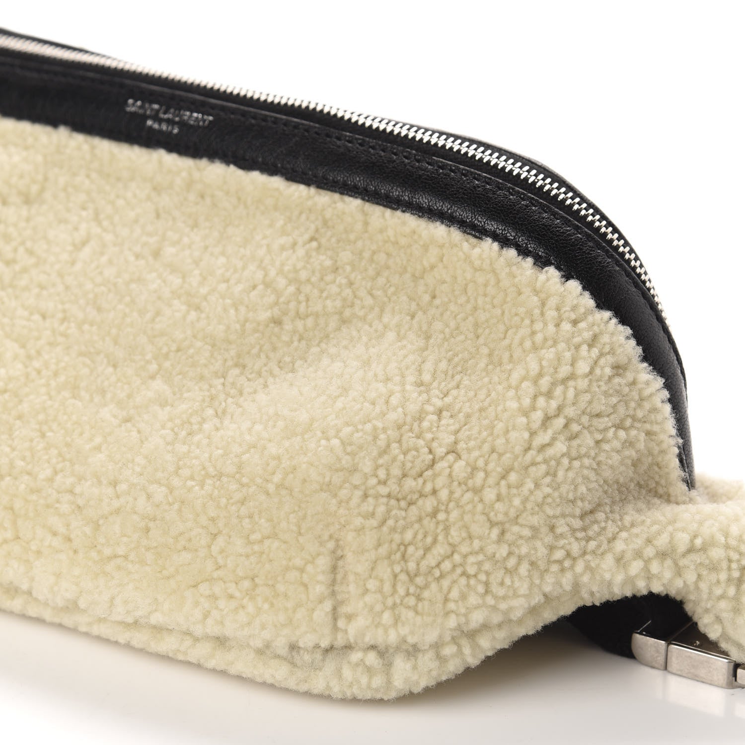 Saint Laurent Shearling Belt Bag Beige 7 of 10