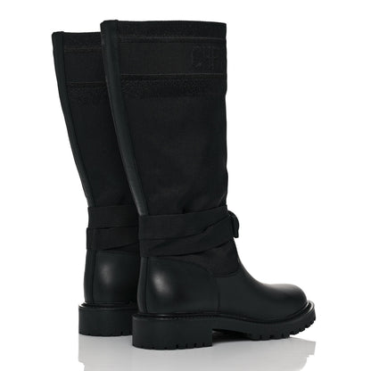 Christian Dior Technical Fabric Calfskin D-Major Boots 37 Black 4 of 10