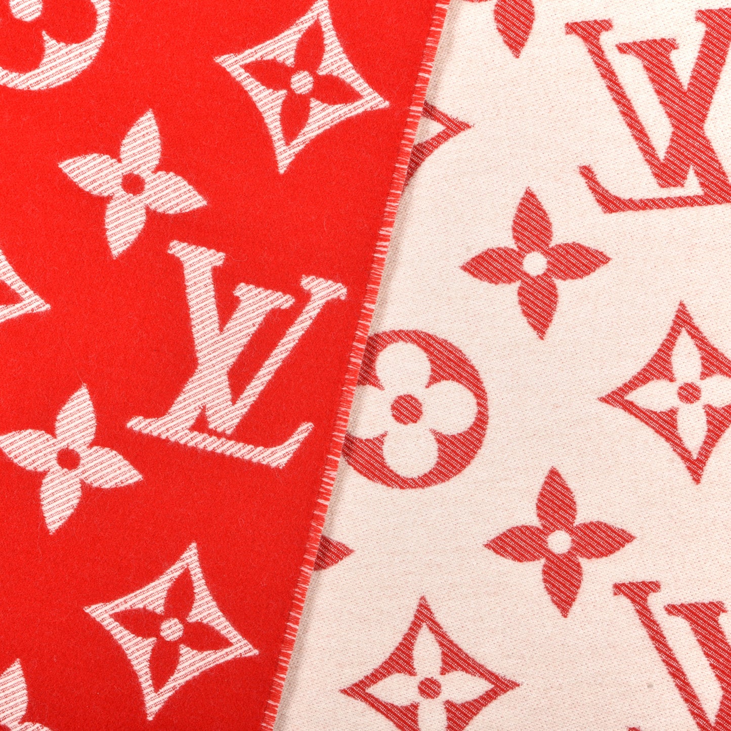 Wool Monogram Simply LV Scarf Red