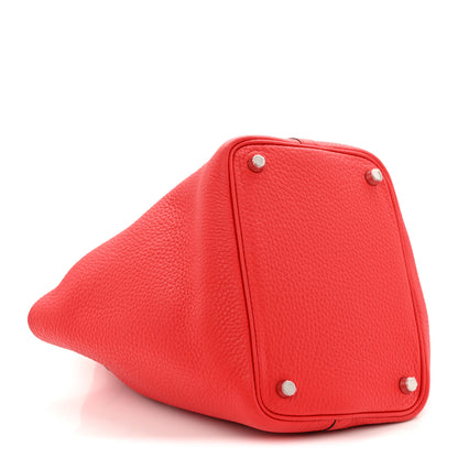 Hermes Taurillon Clemence Picotin Lock 18 PM Rouge de Coeur 4 of 10