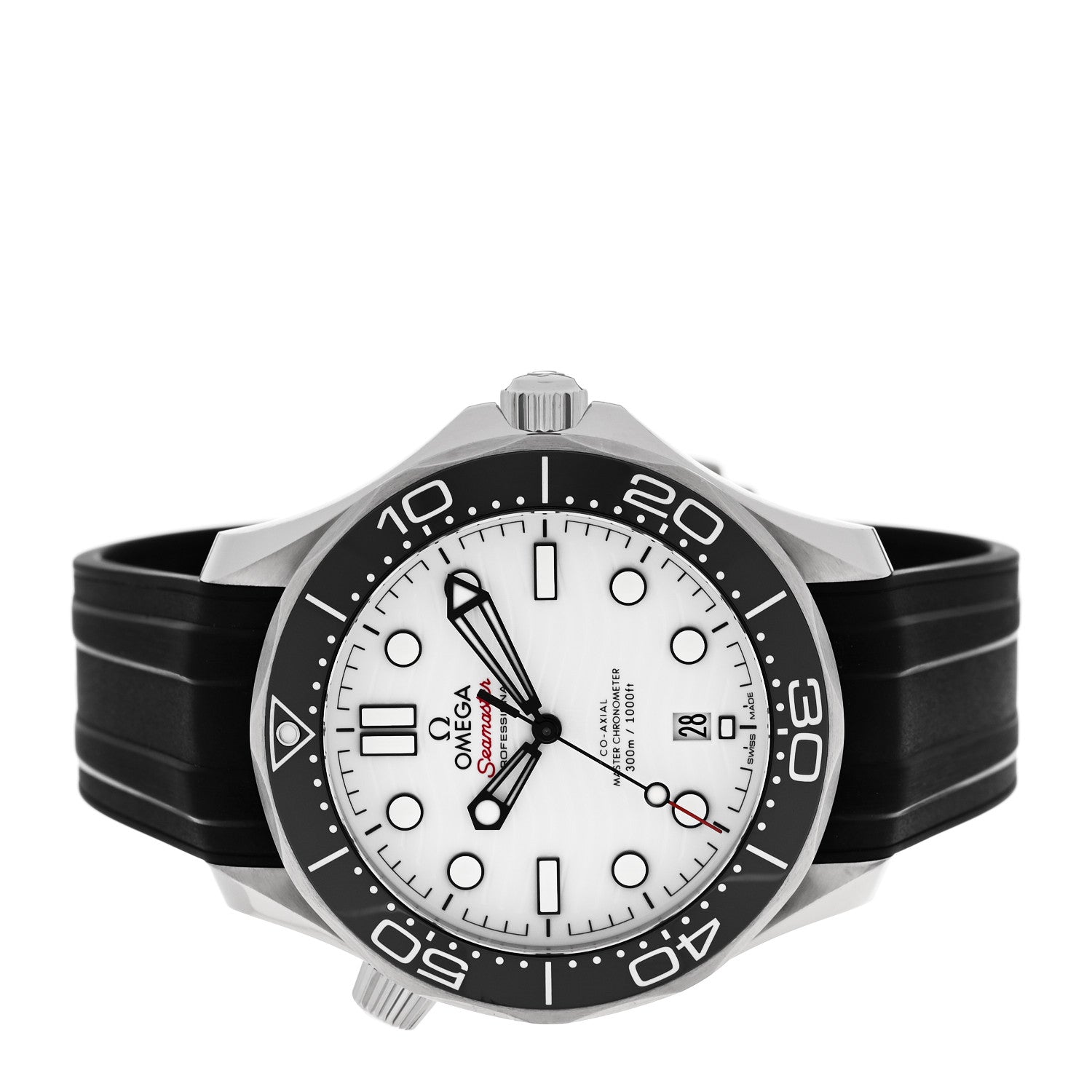 Omega Stainless Steel Rubber 42mm Seamaster Diver 300M Co-Axial Master Chronometer Automatic Watch White 210.32.42.20.04.001 2 of 5