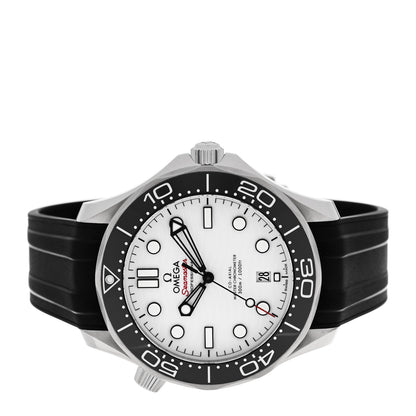 Omega Stainless Steel Rubber 42mm Seamaster Diver 300M Co-Axial Master Chronometer Automatic Watch White 210.32.42.20.04.001 2 of 5