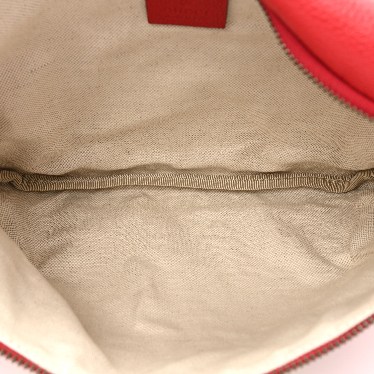 Gucci Grained Calfskin Logo Belt Bag Hibiscus Red 5 of 9
