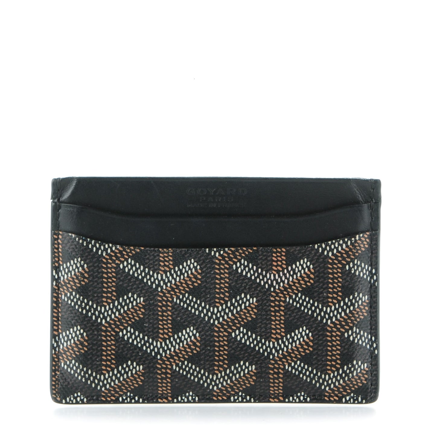 Goyardine Saint Sulpice Card Holder Black