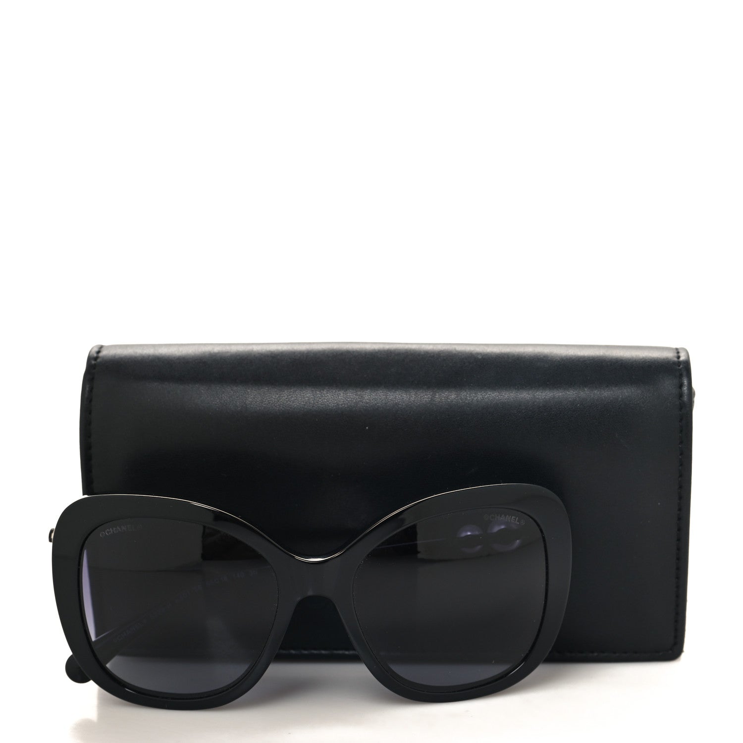 Chanel Acetate Butterfly Winter Pearl Sunglasses 5339-H Black 8 of 8
