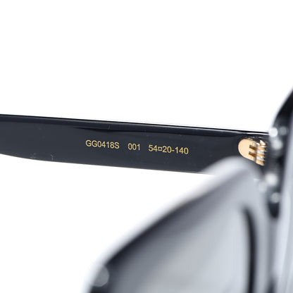 Gucci Crystal Square Frame GG Sunglasses GG0418S Black 5 of 8