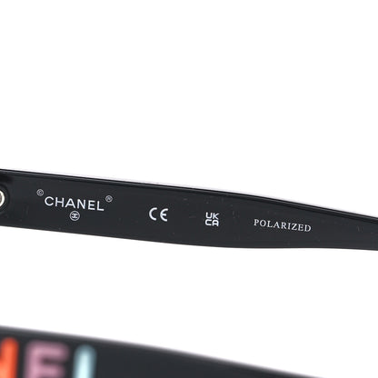 Chanel Acetate Polarized Butterfly Sunglasses 71548A Black 6 of 10