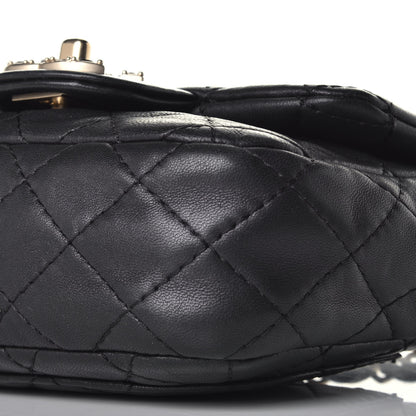 Chanel Lambskin Quilted Precious Jewel Mini Square Flap Black 9 of 9