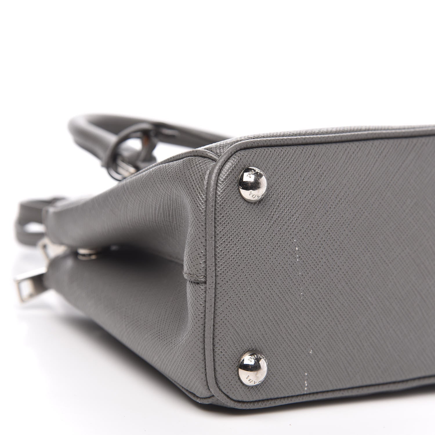 Prada Saffiano Micro Galleria Double Zip Tote Marmo 7 of 11