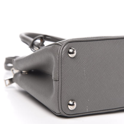 Prada Saffiano Micro Galleria Double Zip Tote Marmo 7 of 11