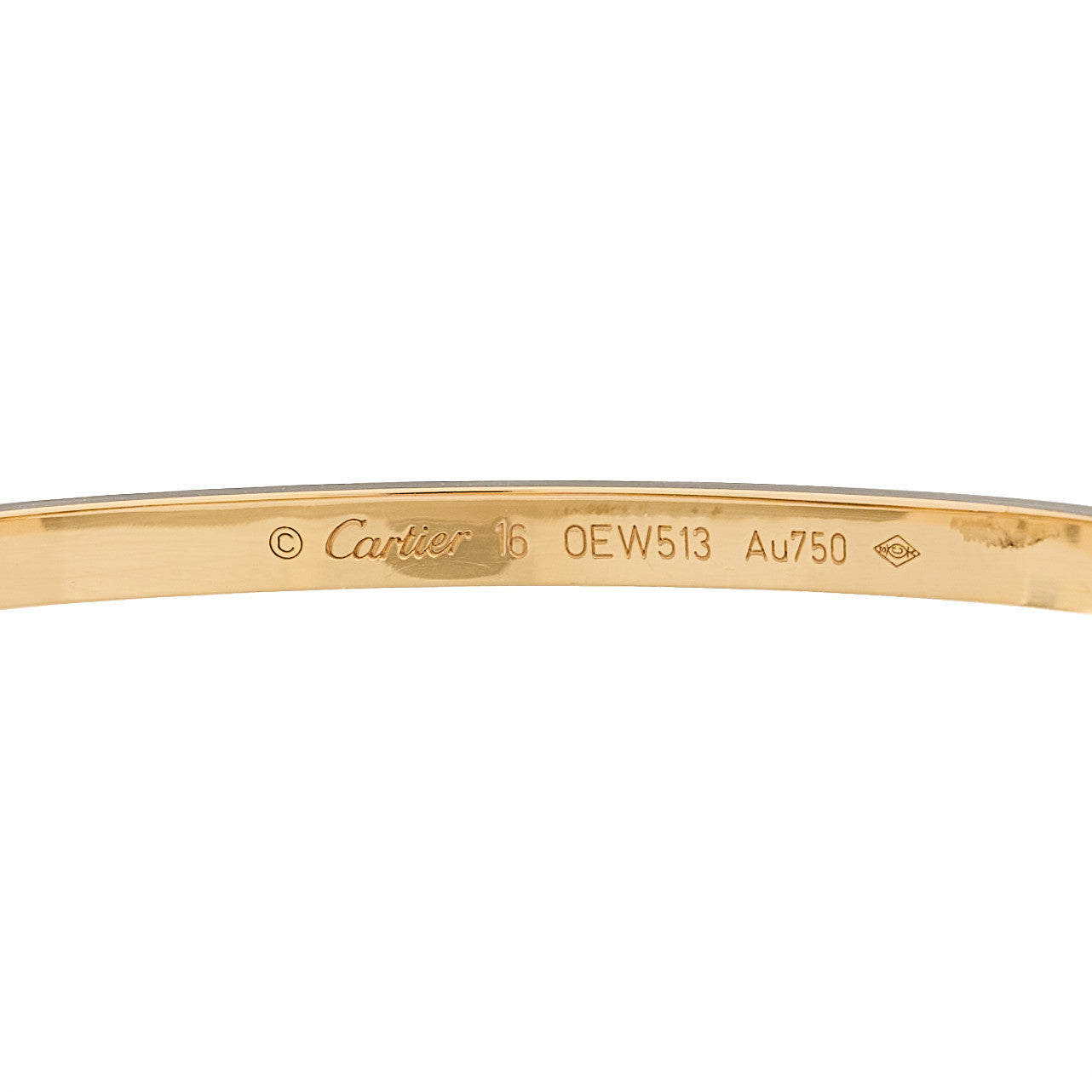 Cartier 18K Yellow Gold 6 Diamond Small LOVE Bracelet 16 4 of 9