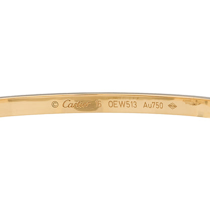 Cartier 18K Yellow Gold 6 Diamond Small LOVE Bracelet 16 4 of 9