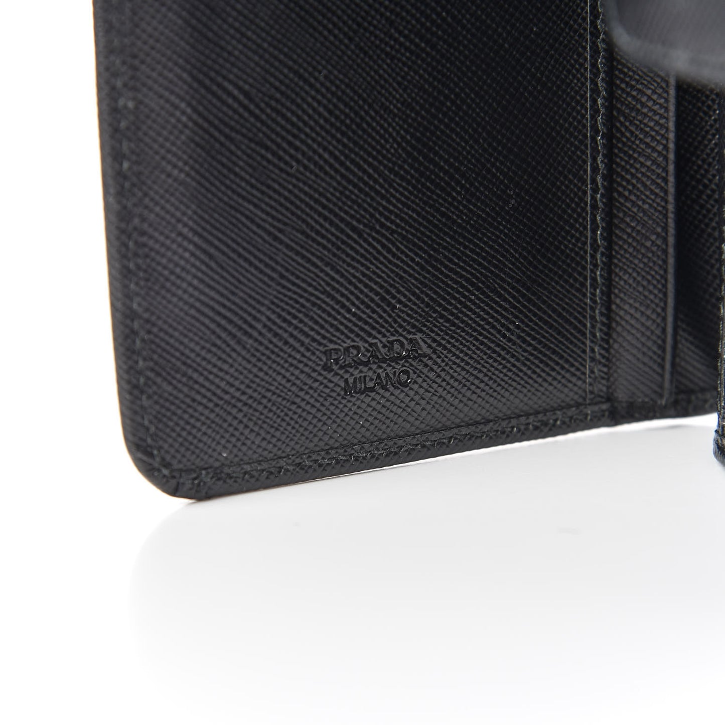 Saffiano Metal Compact Wallet Black