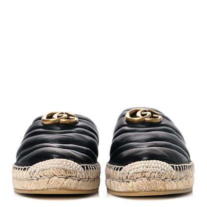 Gucci Nappa Matelasse GG Marmont Espadrille Slippers 37.5 Black 3 of 11