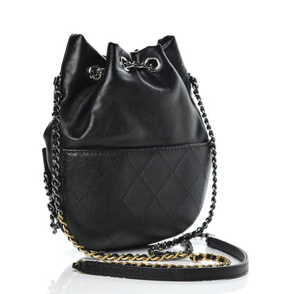 Chanel Calfskin Quilted Small Gabrielle Bucket Black 3 of 10