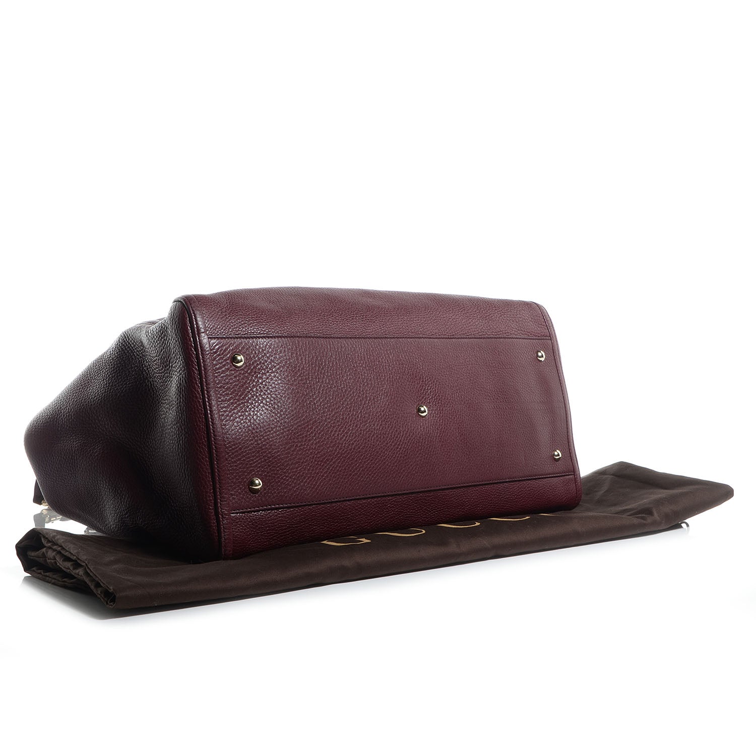 Gucci Pebbled Calfskin Large Soho Shoulder Bag Bordeaux 4 of 7