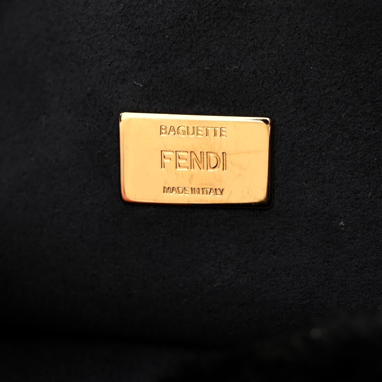 Fendi Shearling Shiny Nappa Micro Baguette Black 7 of 13