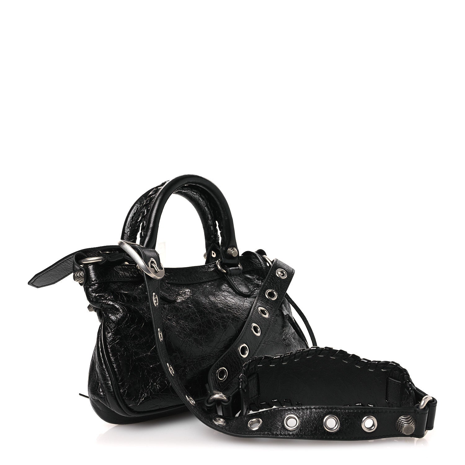 Balenciaga Agneau Arena Neo Cagole Small Handbag Black 4 of 12