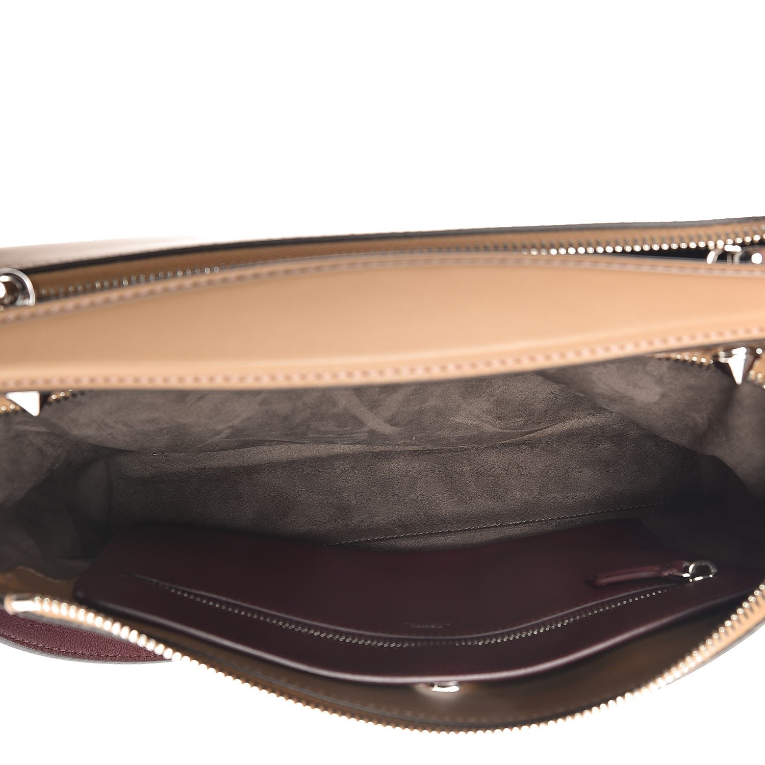 Fendi Vitello Baltico DotCom Satchel Sand Blueberry 7 of 10