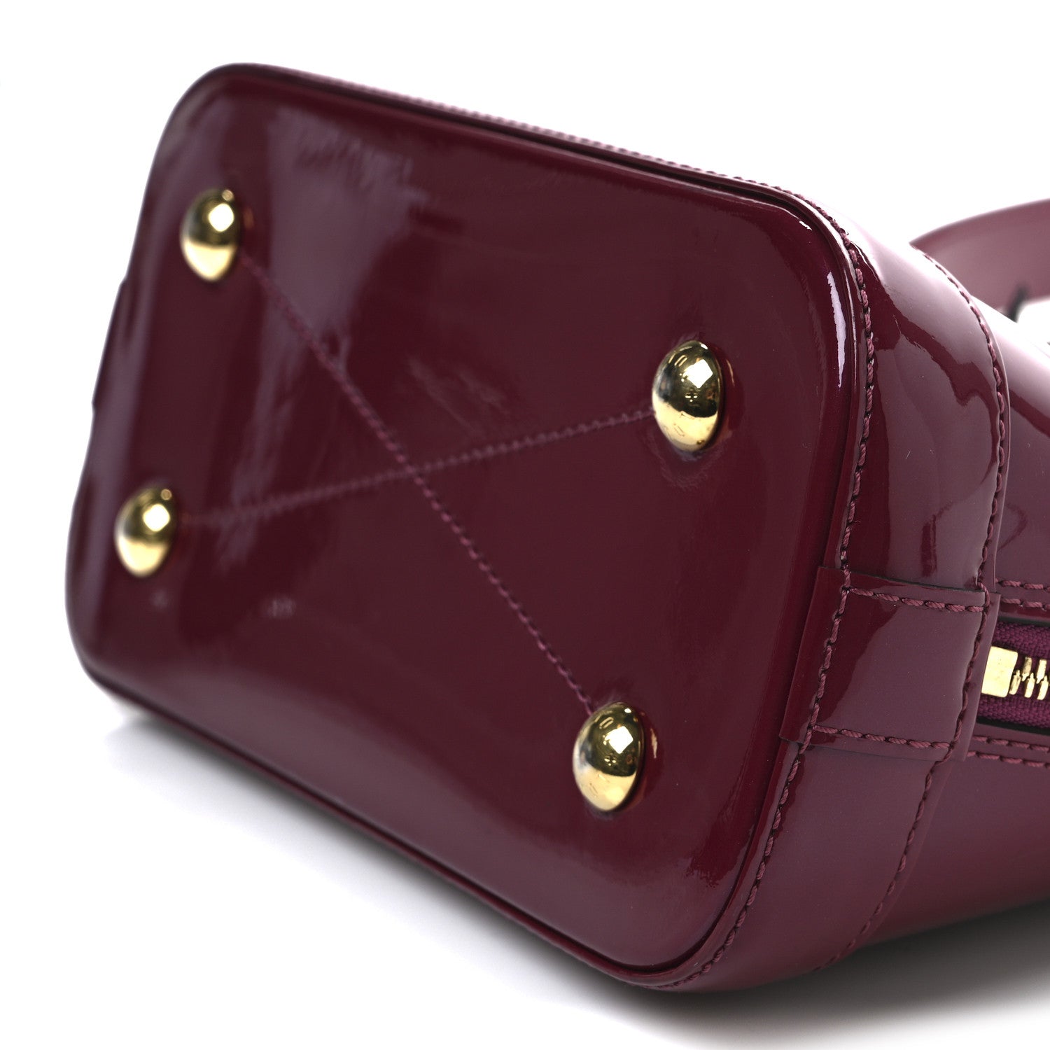 Louis Vuitton Patent Monogram Alma BB Magenta 9 of 11