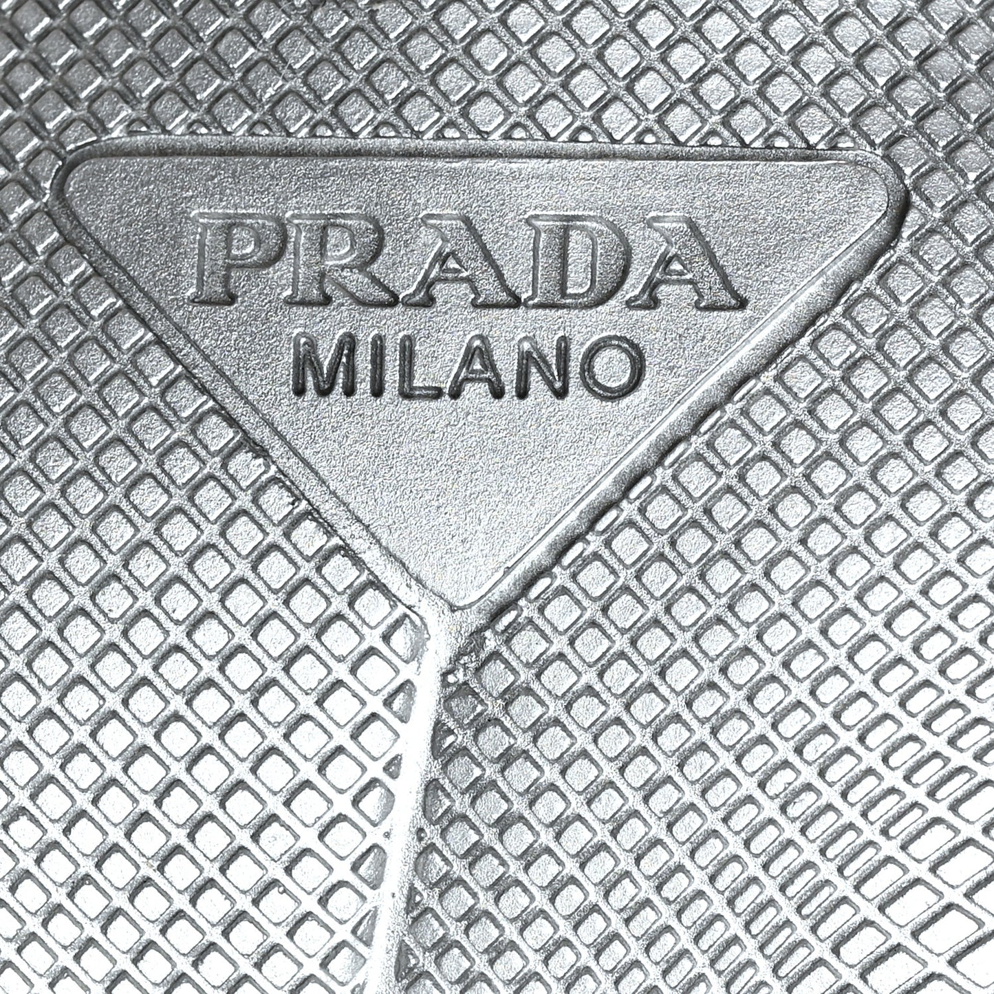 Spazzolato Triangle Logo Pointed Toe 45mm Slingback Pumps 38 Argento