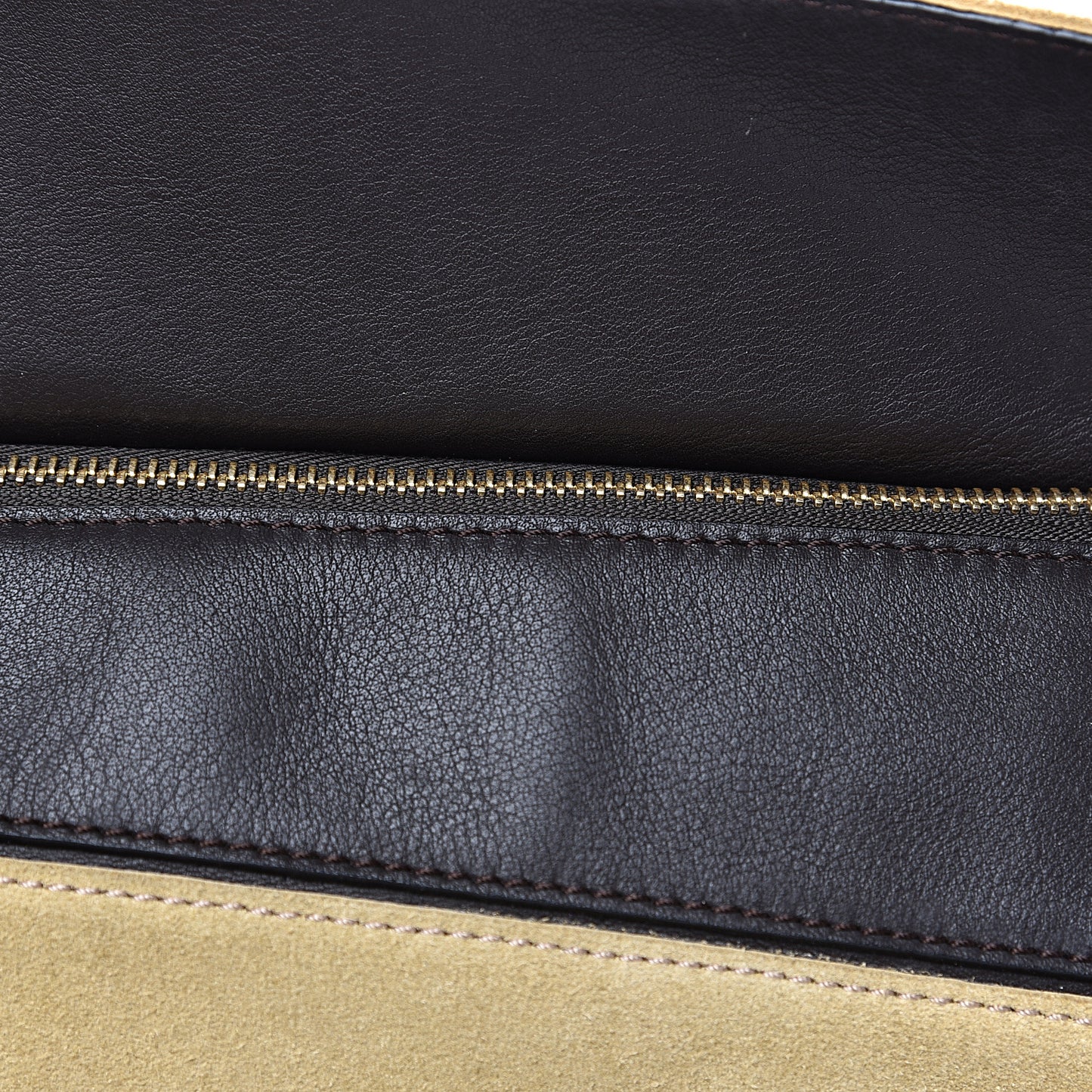 Suede Medium Puzzle Bag Gold