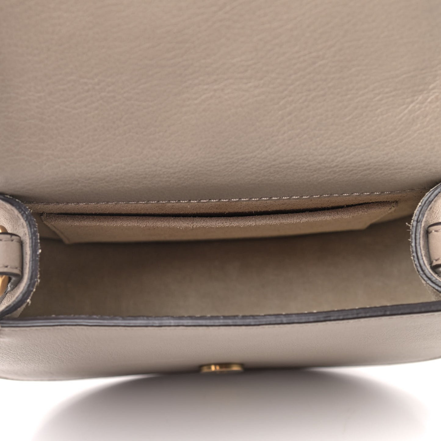 Calfskin Suede Small Nile Bracelet Bag Motty Grey
