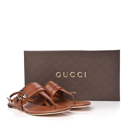 Gucci Saddle Soft Lux GG Marrakech Thong Sandals 35.5 Ginger Bread 11 of 11