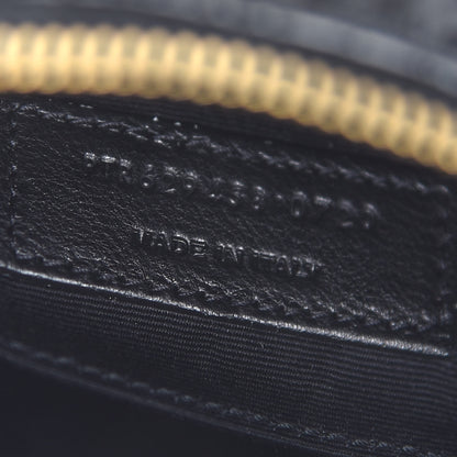 Saint Laurent Patent Crocodile Embossed Round Vinyle Camera Bag Black 7 of 10