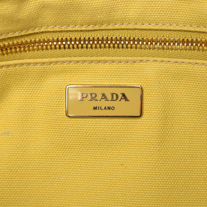 Prada Canvas Canapa Logo Tote Yellow 6 of 14