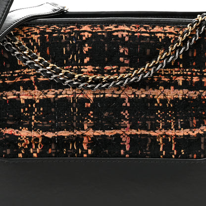 Chanel Tweed Calfskin Medium Gabrielle Hobo Black Brown 8 of 10