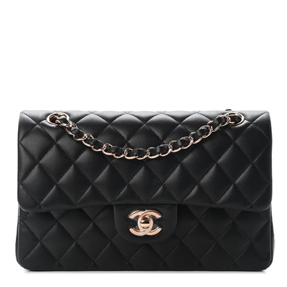 Chanel Lambskin Quilted Small Double Flap Black 1 of 8