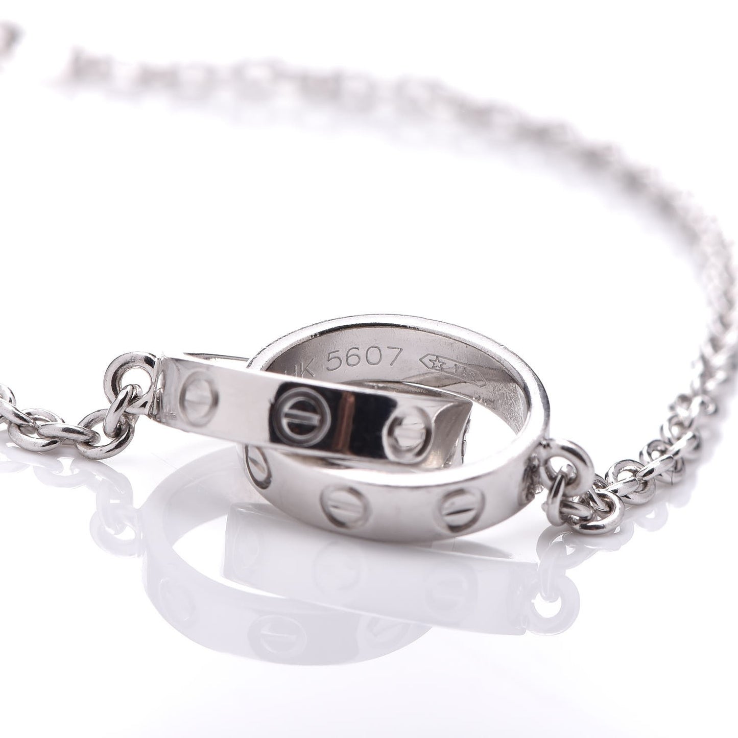 18K White Gold Interlocking LOVE Bracelet