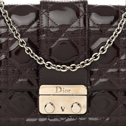 Christian Dior Patent Cannage New Lock Pouch Violet 8 of 16