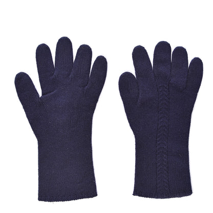 Chanel Cashmere CC Gloves Navy 2 of 4