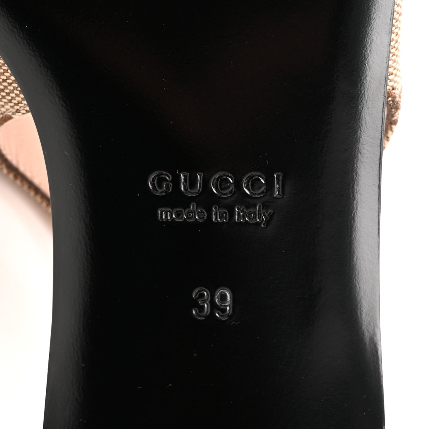 Monogram Horsebit Womens Slingback Ballet Flat 39 Beige Ebony Cocoa