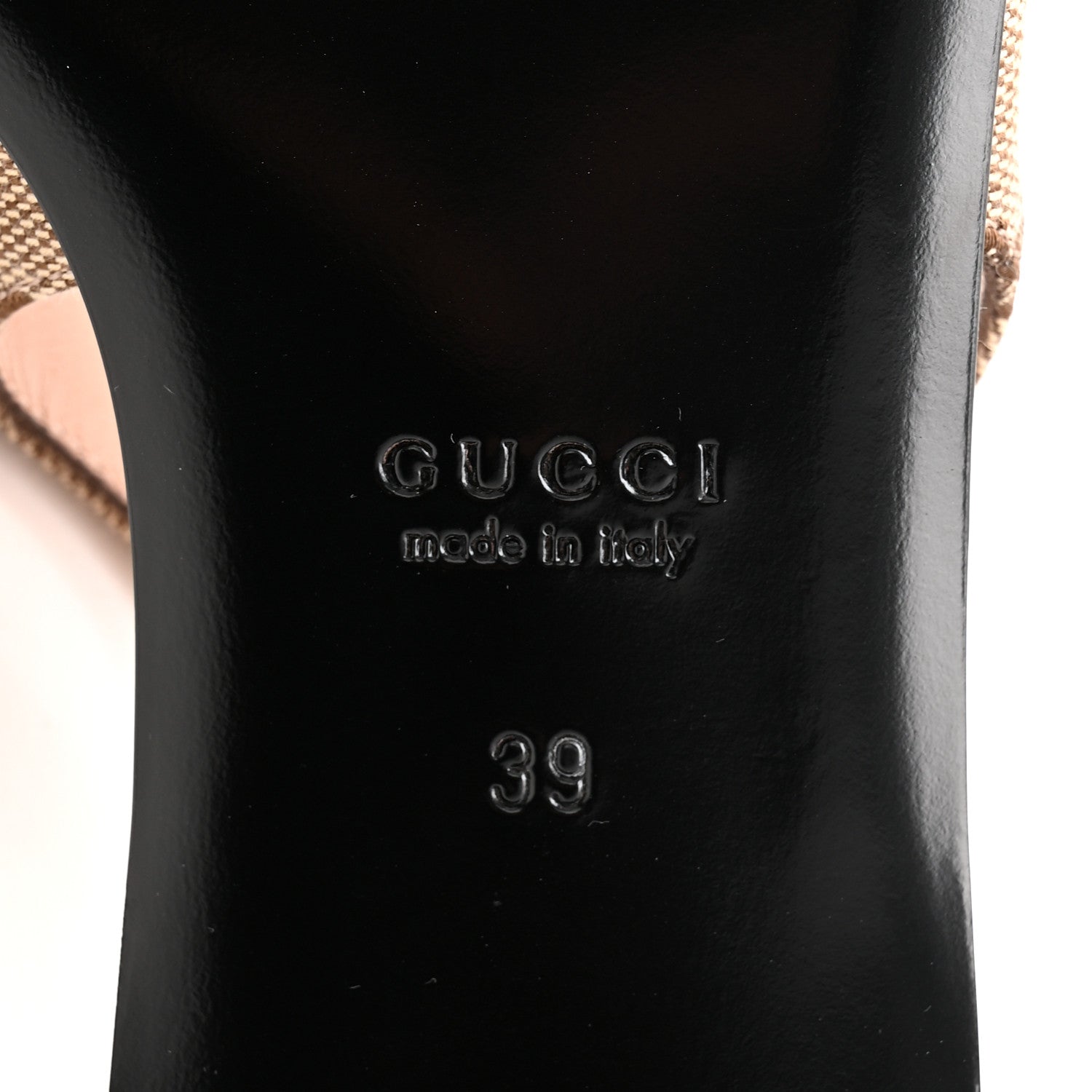 Gucci Monogram Horsebit Womens Slingback Ballet Flat 39 Beige Ebony Cocoa 7 of 10