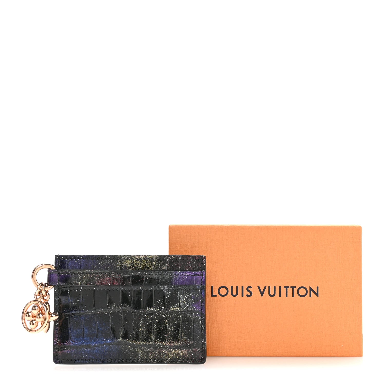 Louis Vuitton Alligator Double Card Holder Black 7 of 7